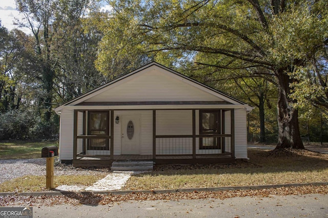 view of front of house with covered porch