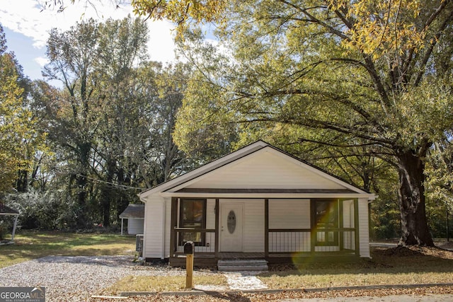 view of front of property with a porch