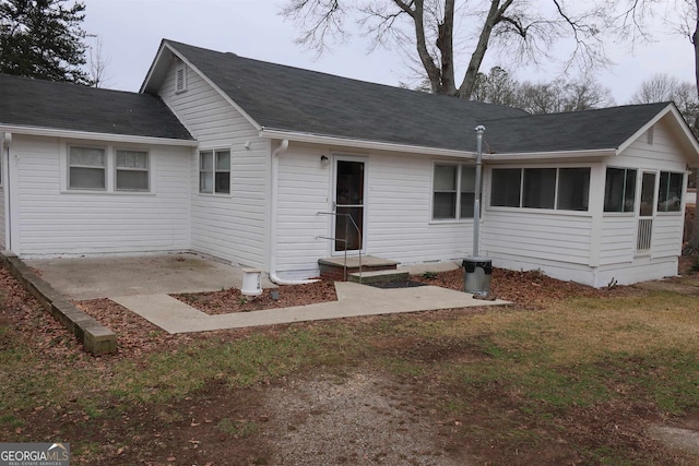 view of front of home with a patio area