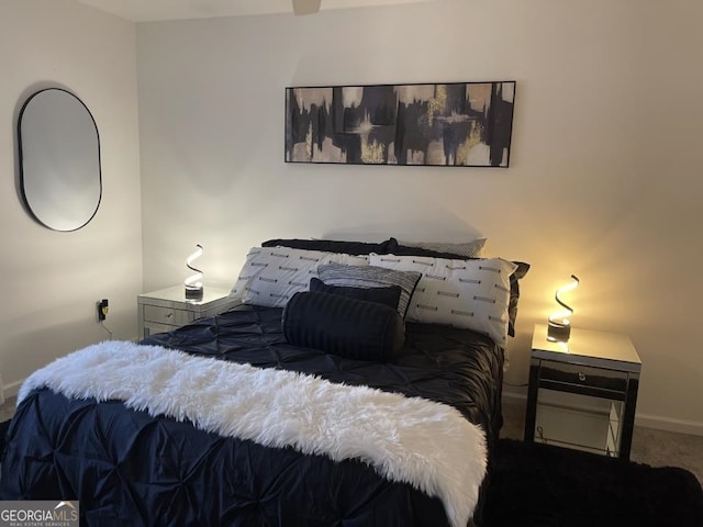 view of carpeted bedroom