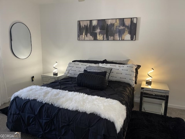 view of carpeted bedroom