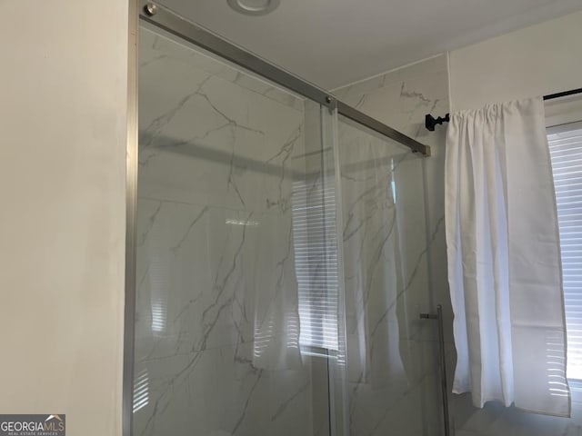 room details with a shower with shower door