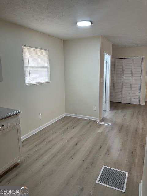 interior space with light wood-type flooring