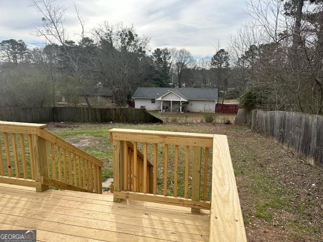 view of wooden terrace