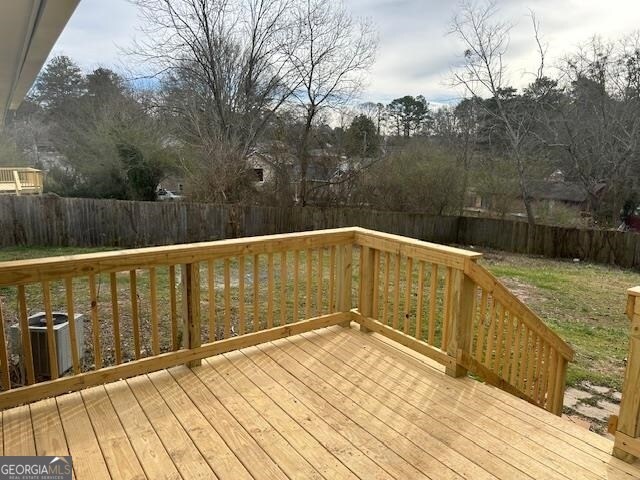 deck featuring central AC