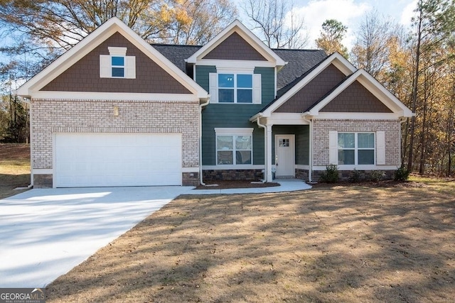 craftsman-style house with a garage