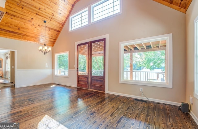 228 Harris Rd, Jackson, GA 30233 - interior space with high vaulted ceiling, a healthy amount of sunlight, and wood ceiling