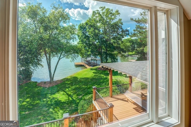 228 Harris Rd, Jackson, GA 30233 - doorway with a water view