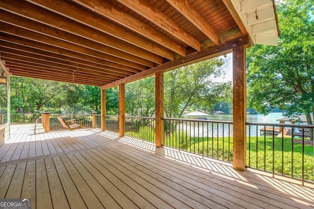 228 Harris Rd, Jackson, GA 30233 - wooden terrace featuring a lawn
