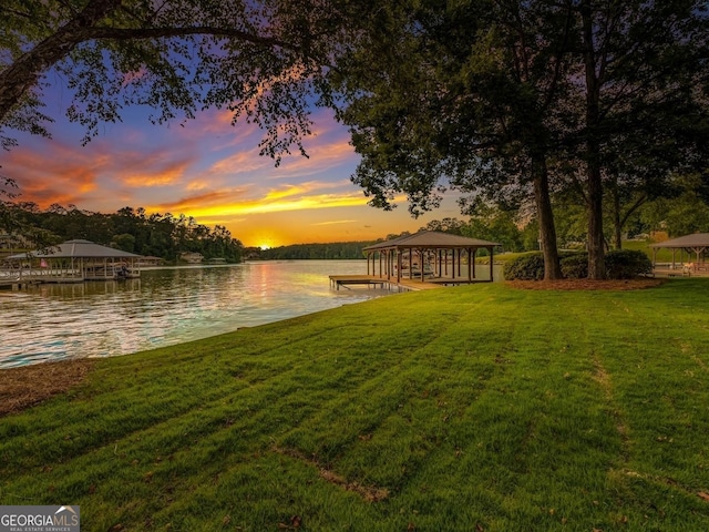228 Harris Rd, Jackson, GA 30233 - exterior space with a boat dock and a water view