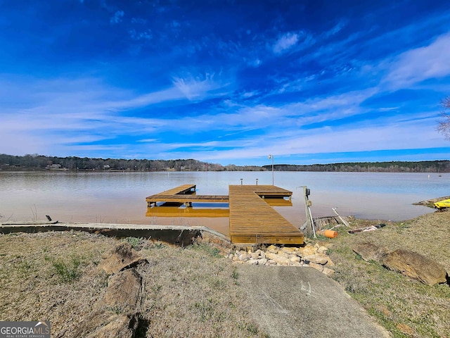 exterior space with a boat dock