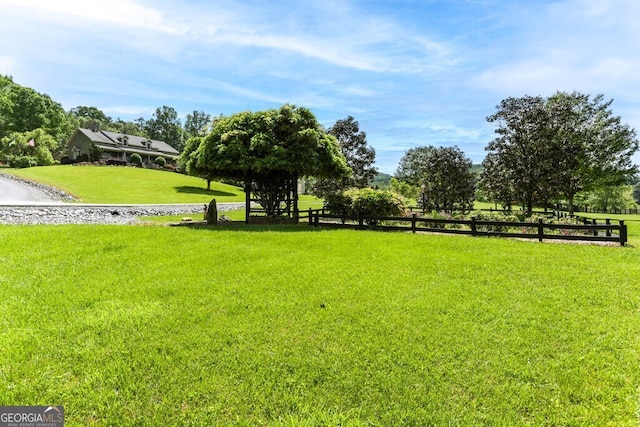 view of community with a lawn