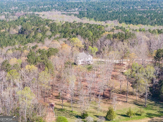 birds eye view of property featuring a rural view