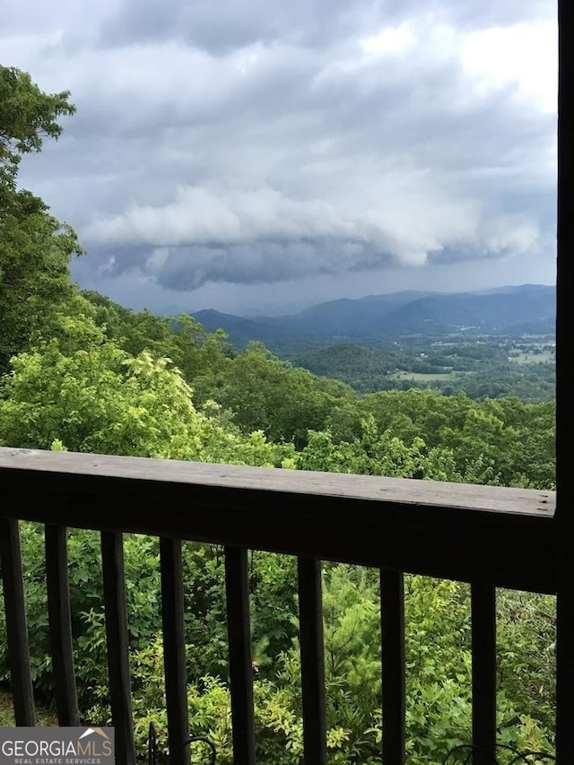 exterior space with a mountain view