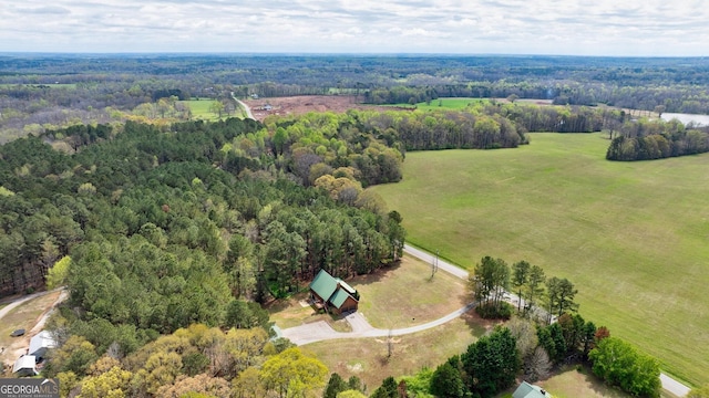 drone / aerial view with a rural view