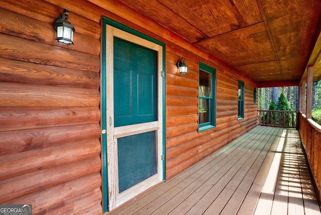 view of wooden deck