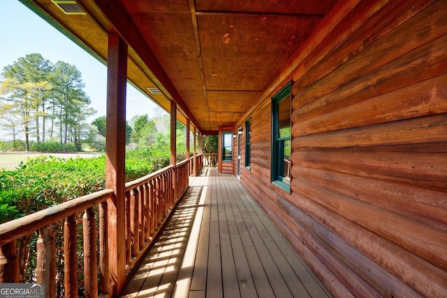 view of wooden deck