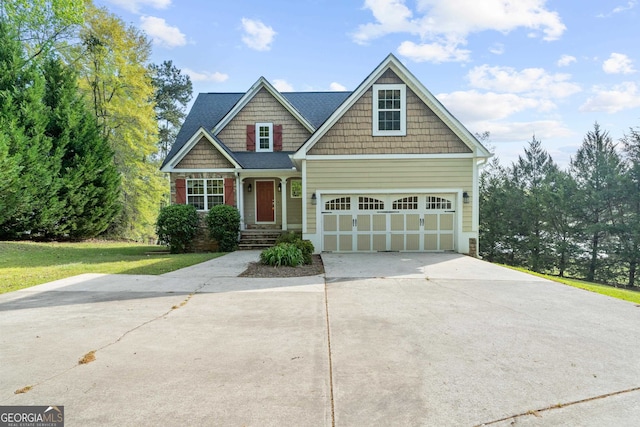 craftsman-style home featuring a garage