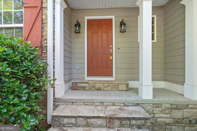 view of doorway to property