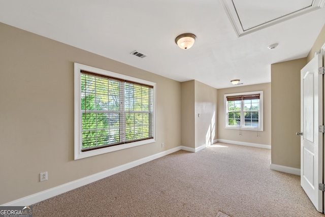 view of carpeted empty room