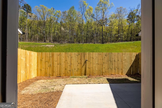 view of yard featuring a patio area