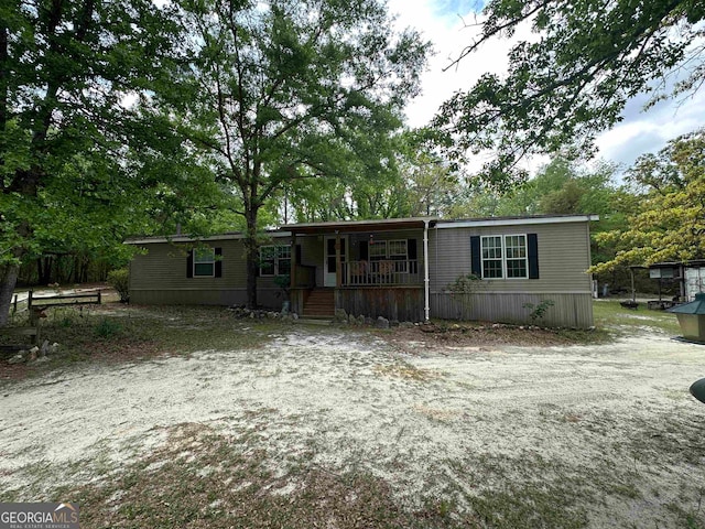 exterior space with covered porch