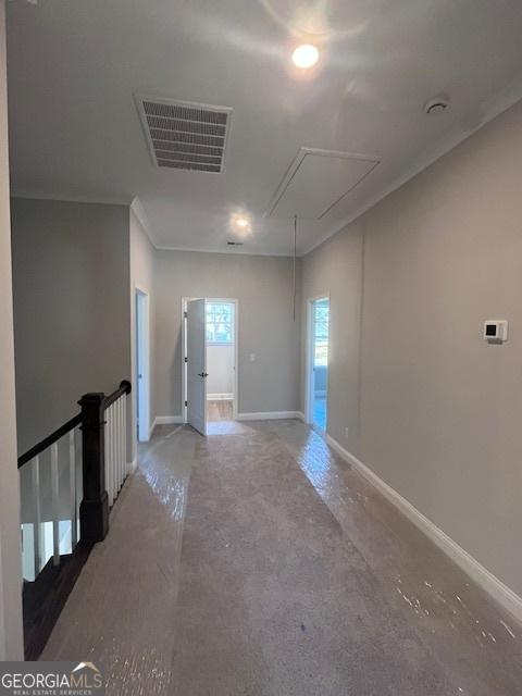 35 Fairwinds Unit 207, Waverly, GA 31565 - spare room featuring recessed lighting, baseboards, visible vents, and attic access