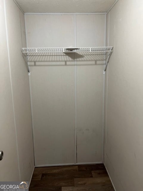 walk in closet featuring hardwood / wood-style flooring