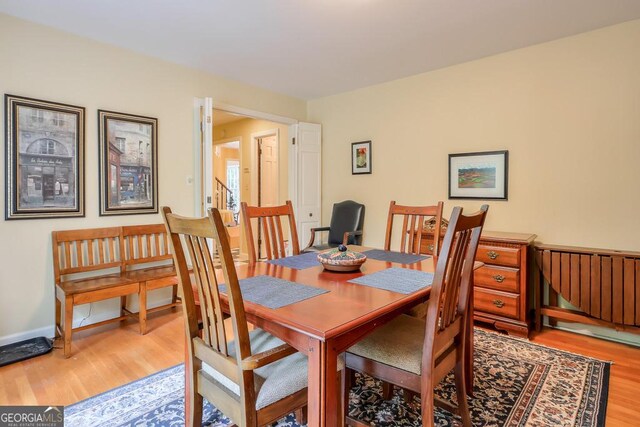 dining room featuring light wood-type flooring