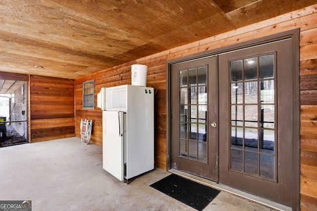 property entrance with french doors