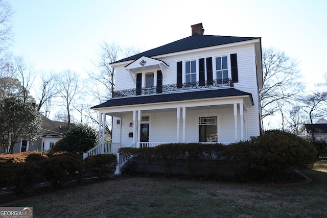 view of front facade featuring a porch