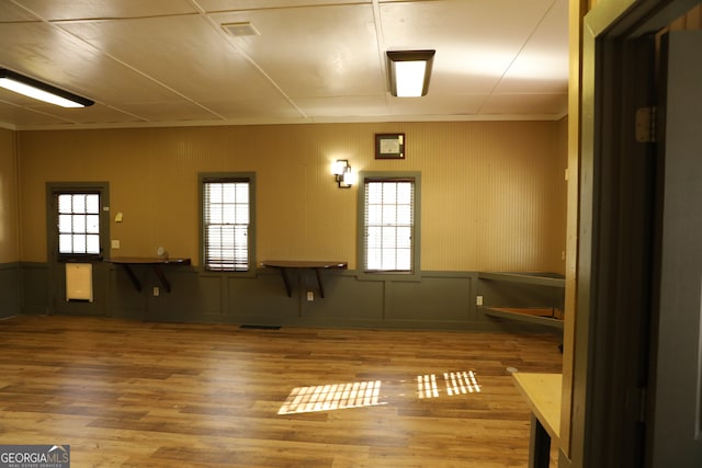 empty room featuring wood-type flooring