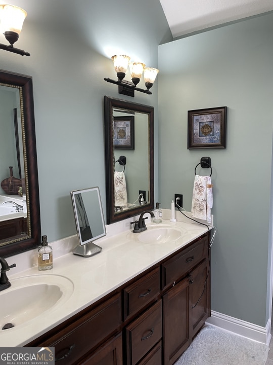 bathroom featuring vanity