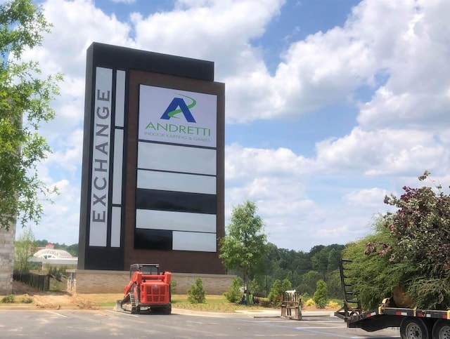 view of community sign