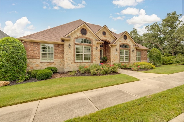 view of front of house featuring a front yard