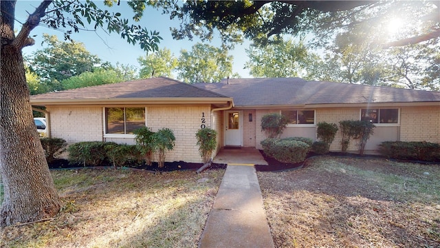 view of single story home