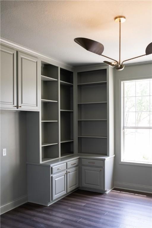 1107 Royal Adelade Dr, College Station, TX 77845 - interior space featuring baseboards and dark wood-style floors