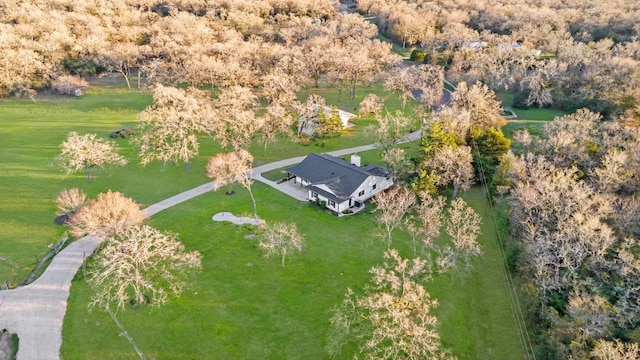 bird's eye view featuring a rural view