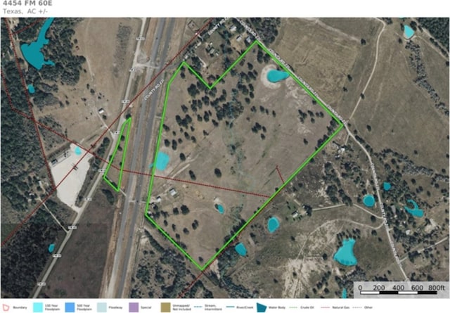 4454 Fm 60 E, Somerville, TX 77879 - map / location with property parcel outlined