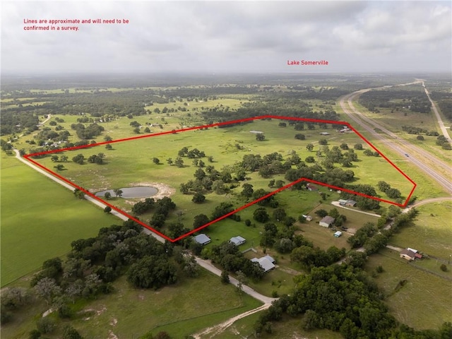 4454 Fm 60 E, Somerville, TX 77879 - view of rural area featuring property boundaries highlighted