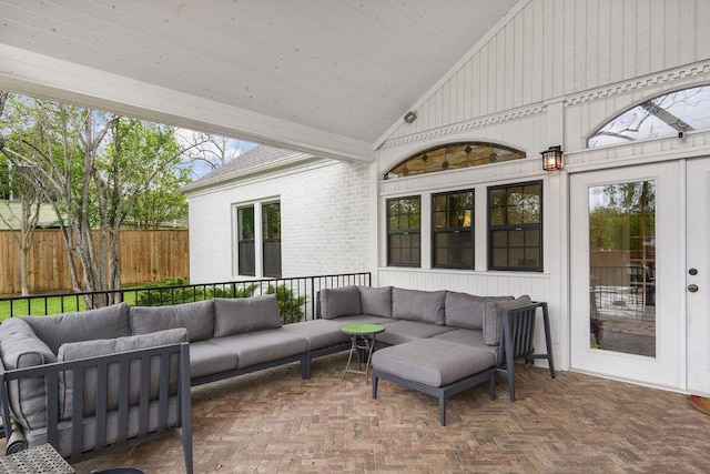 view of patio / terrace featuring outdoor lounge area