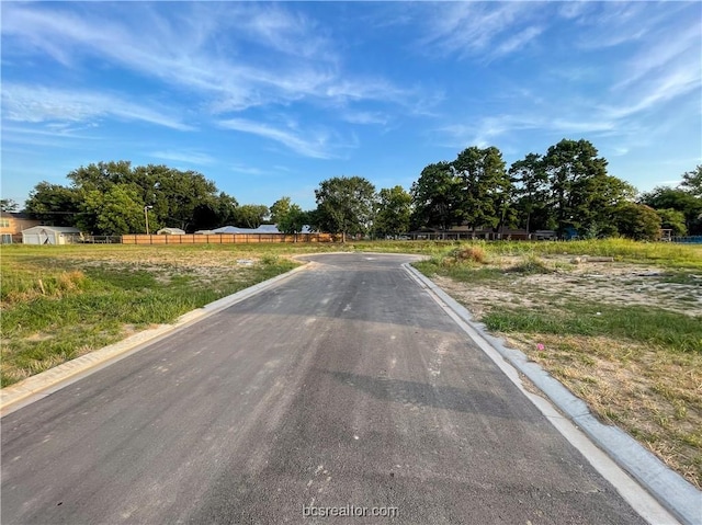 view of road with a rural view