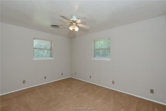 10933 Clyde Accord Rd, Franklin, TX 77856 - unfurnished room with a ceiling fan and light colored carpet