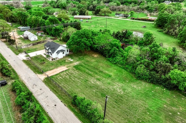 drone / aerial view featuring a rural view