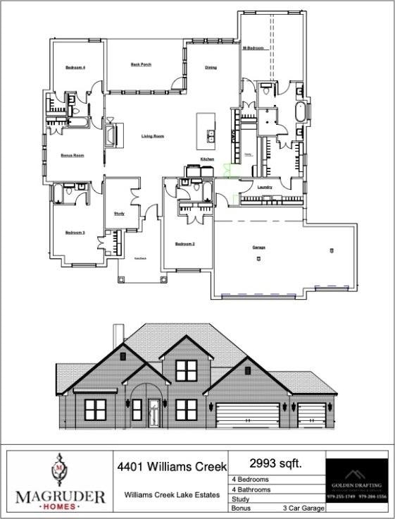 4401 Williams Creek Dr, College Station, TX 77845 - view of property floor plan