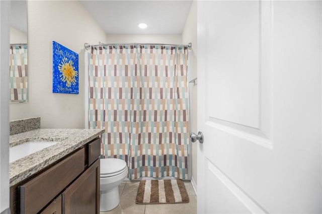 219 Cross Ln, Caldwell, TX 77836 - bathroom with vanity, tile patterned flooring, and a shower with curtain