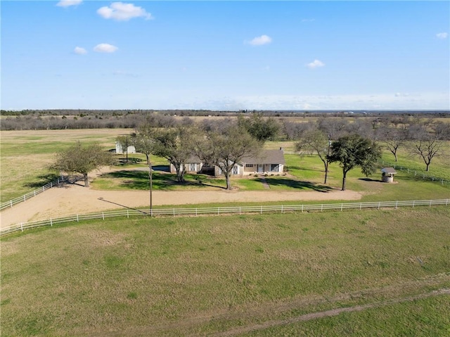 exterior space with a rural view