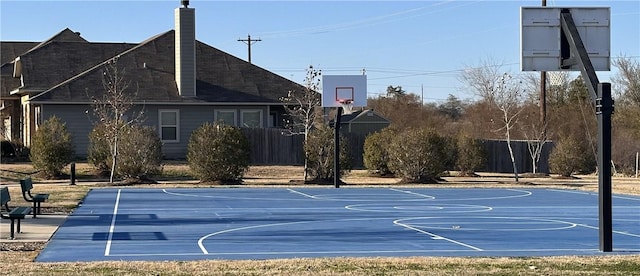 view of basketball court featuring community basketball court