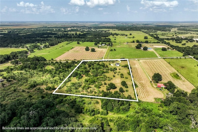 9159 Fm 1362 N, Caldwell, TX 77836 - view of rural area with property parcel outlined and large plots for crops