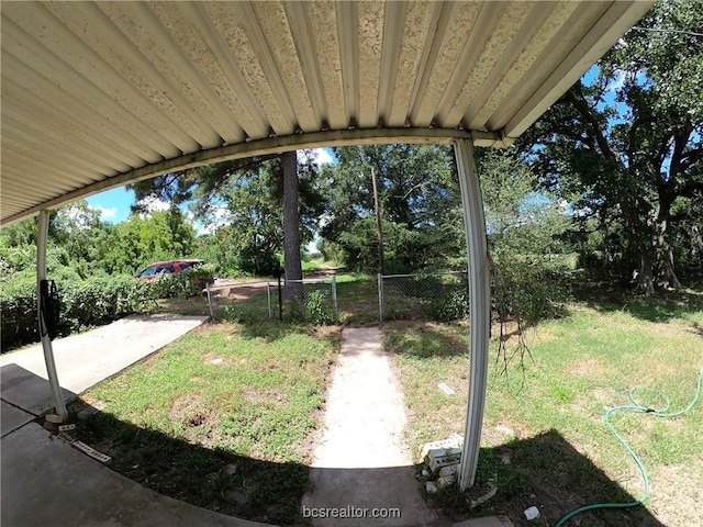 view of yard with a patio